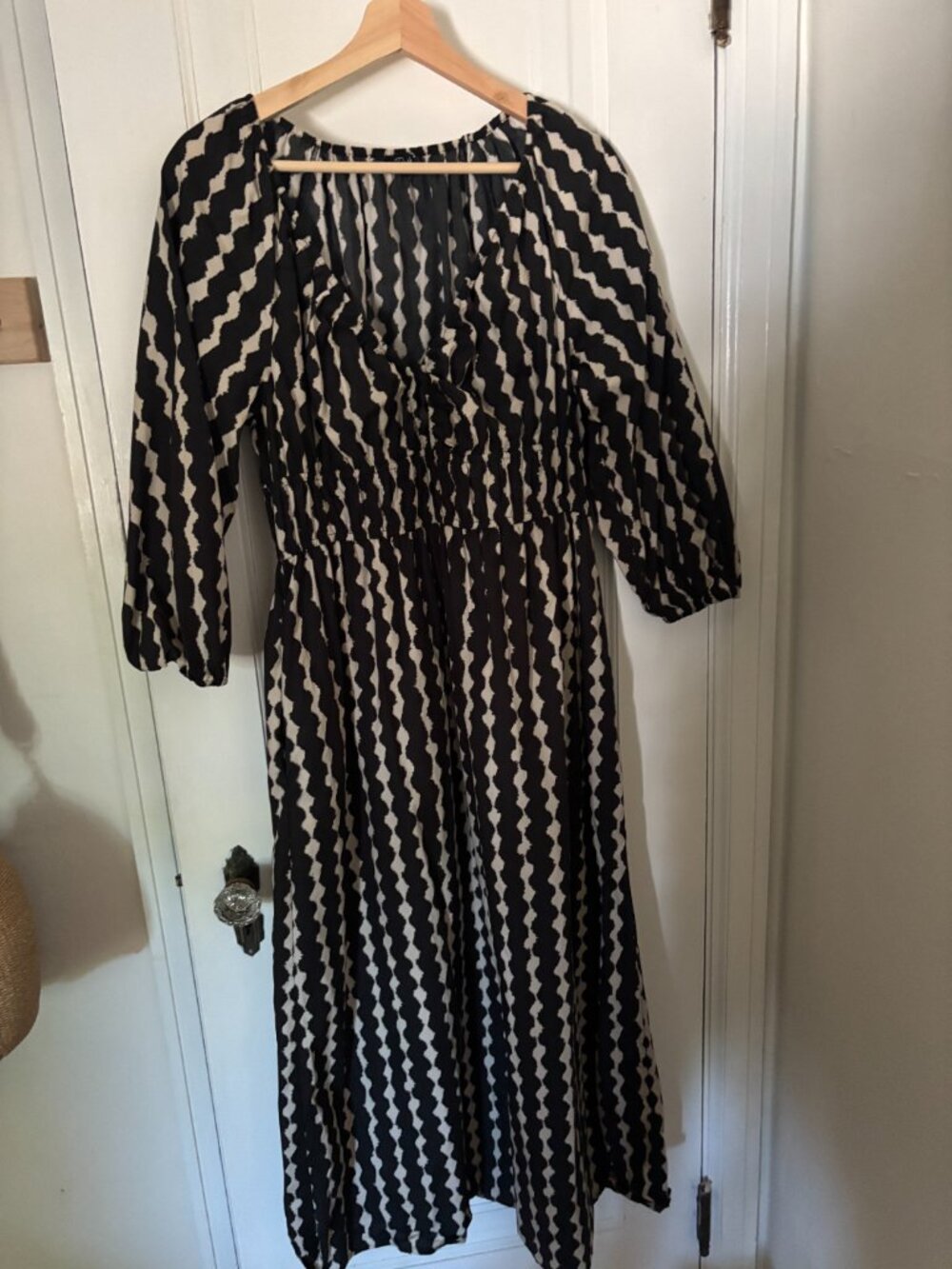 Rails Paio Dress Size L Large Painted Noir